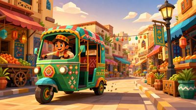 Rickshaw Rush game artwork